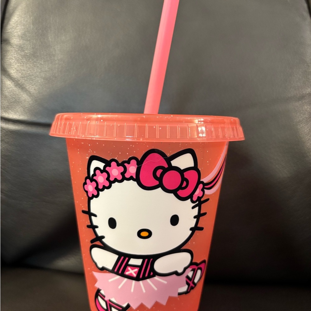 Hello Kitty Pink Tumbler with Straw